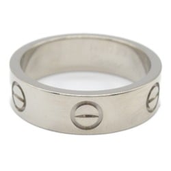 Cartier Love Ring, K18WG (White Gold), Men's, Women's, Silver