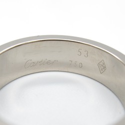 Cartier Love Ring, K18WG (White Gold), Men's, Women's, Silver