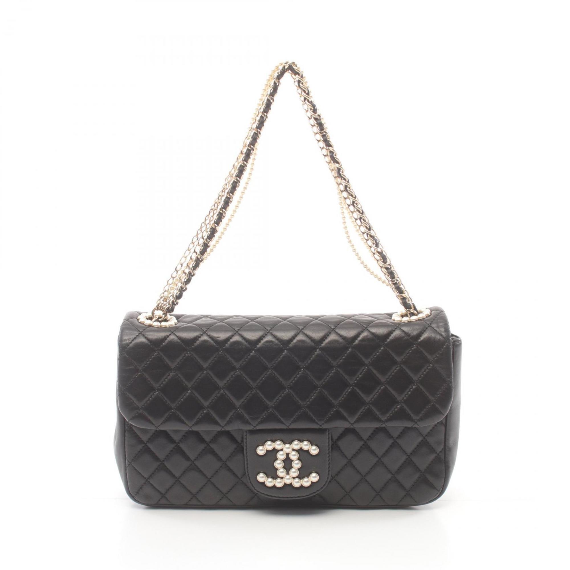 CHANEL Westminster Matelasse Shoulder Bag, Lambskin, Women's, Black, A39011