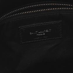 Saint Laurent Lulu Puffer Shoulder Bag Leather Women's Black 577476