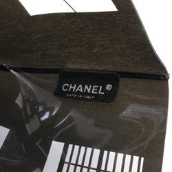 CHANEL Windows Line Tote Bag, Coated Canvas, Women's, Clear, Black