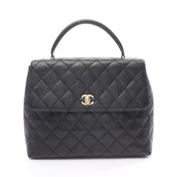 CHANEL Matelasse Handbag Bag Caviar Skin (Grained Calf) Women's Black A12397