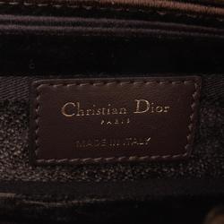 Christian Dior LADY D-LITE Medium Handbag Bag Fabric Women's Brown Multicolor