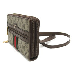 GUCCI Ophidia GG Supreme Shoulder Bag, Coated Canvas, Women's, Beige, Brown, 375722