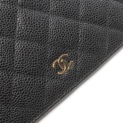 CHANEL Matelasse Shoulder Bag Caviar Skin (Grained Calf) Women's Black AP0250