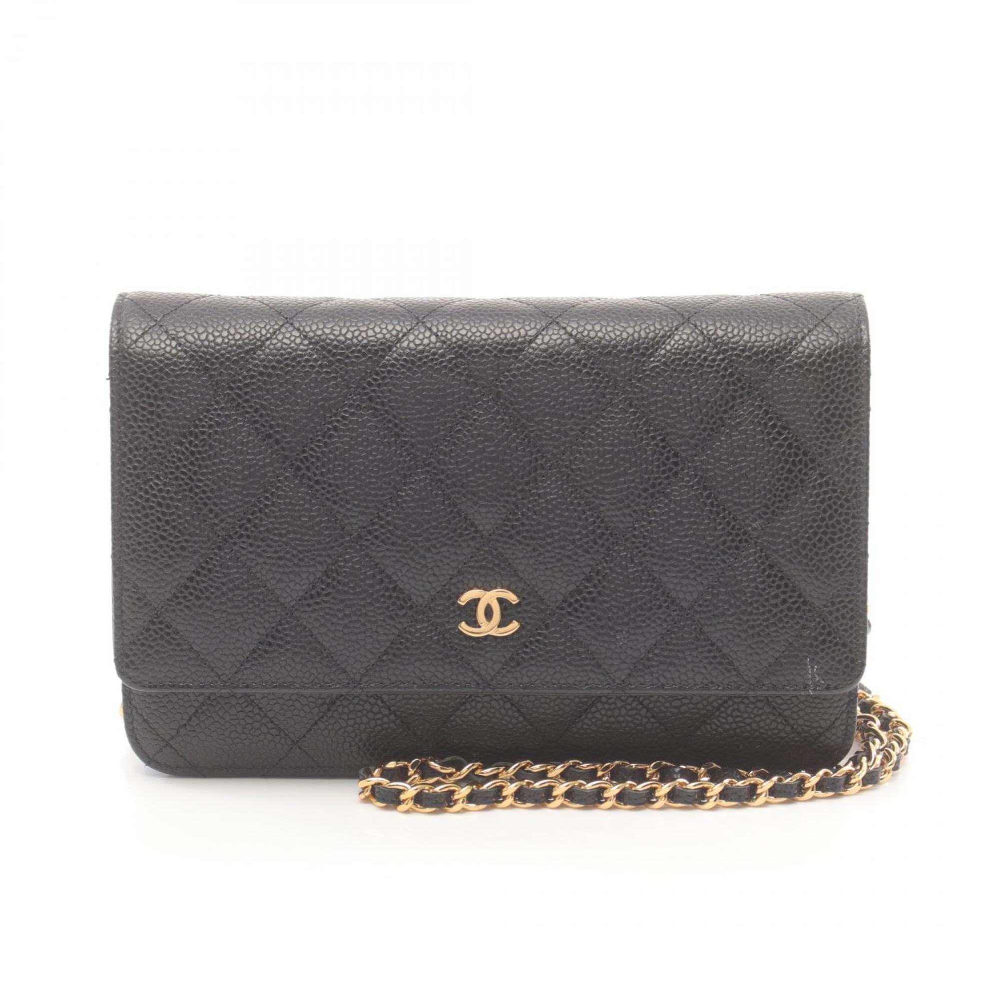 CHANEL Matelasse Shoulder Bag Caviar Skin (Grained Calf) Women's Black AP0250