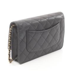 CHANEL Matelasse Shoulder Bag Caviar Skin (Grained Calf) Women's Black AP0250