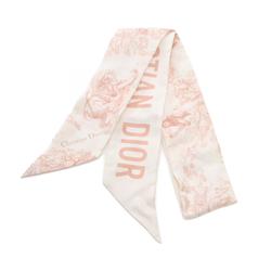 Christian Dior Mitzah Scarf Silk Women's White Pink