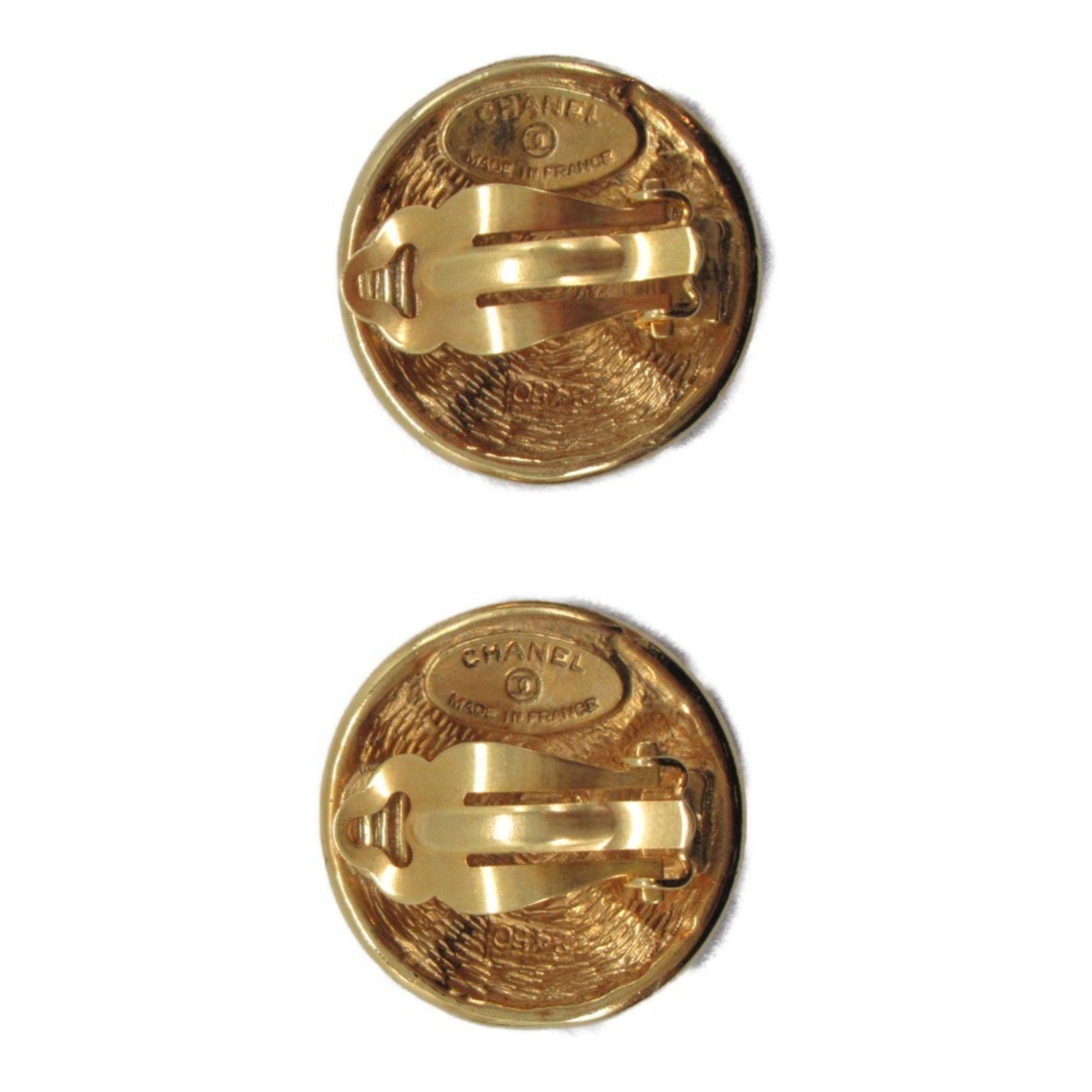 CHANEL Earrings GP (Gold Plated) Women's Gold