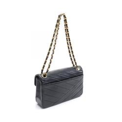 CHANEL Mademoiselle Shoulder Bag, Lambskin, Women's, Black