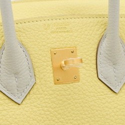 Hermes Birkin 25 Personal Togo Handbag Jaune Poussin Gripere B Engraved