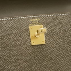 Hermes Kelly 25 Outer Stitching Epson Handbag Etoupe W Engraved