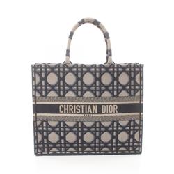 Christian Dior BO TOTE Book Tote Large Bag Canvas Women's Beige Navy