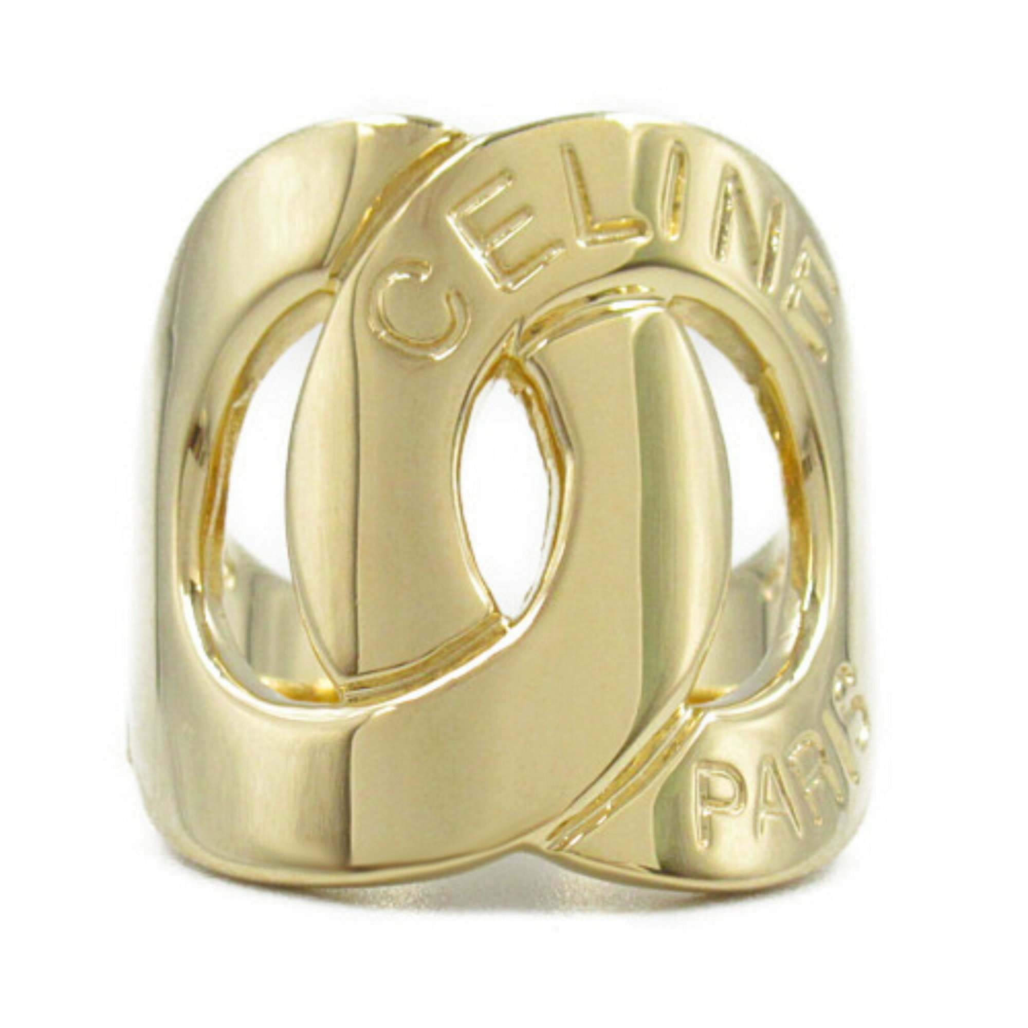 CELINE Double Circle Ring, K18 (Yellow Gold), Women's, Gold