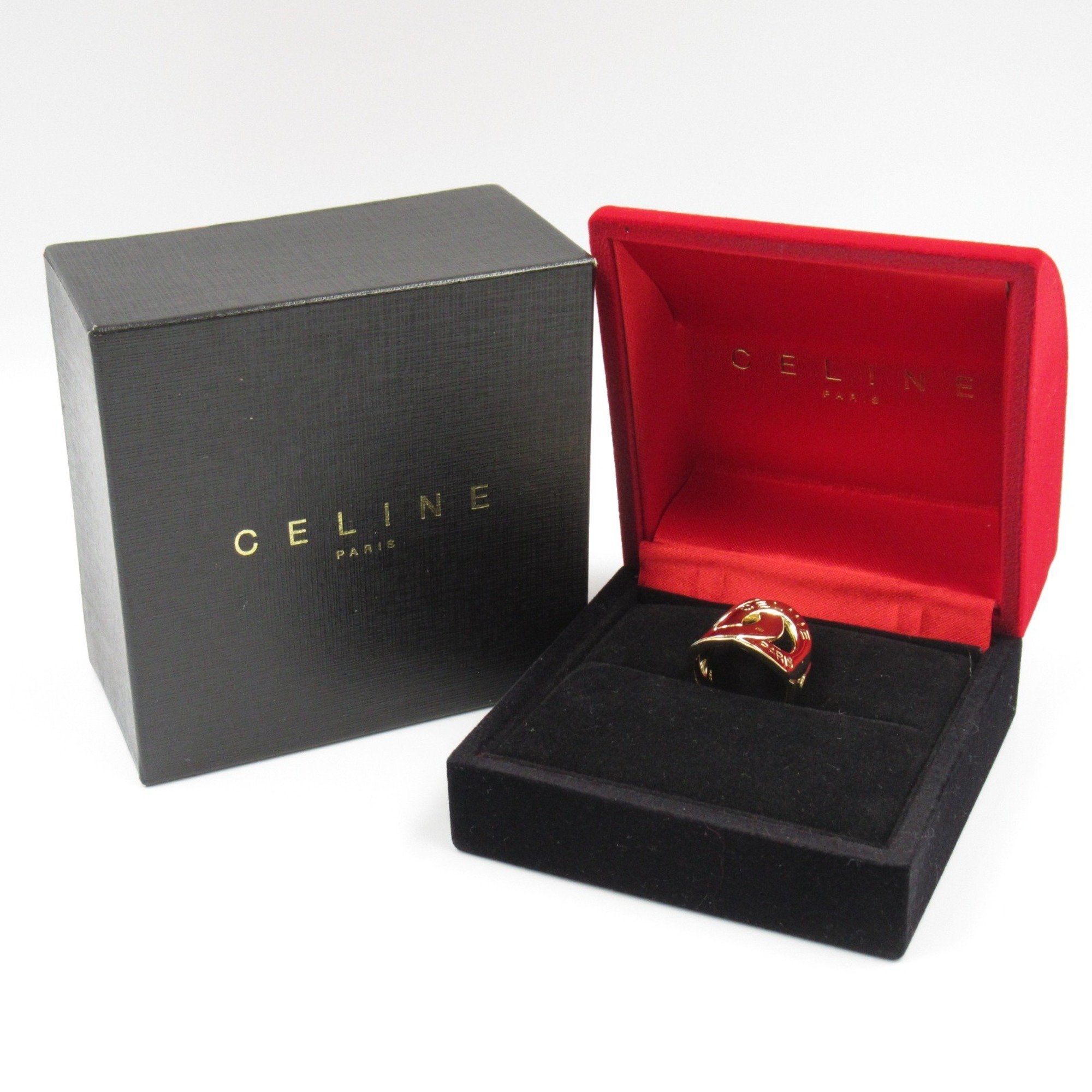 CELINE Double Circle Ring, K18 (Yellow Gold), Women's, Gold