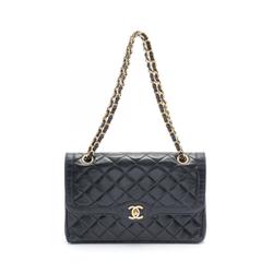 CHANEL Matelasse Shoulder Bag, Lambskin, Women's, Black