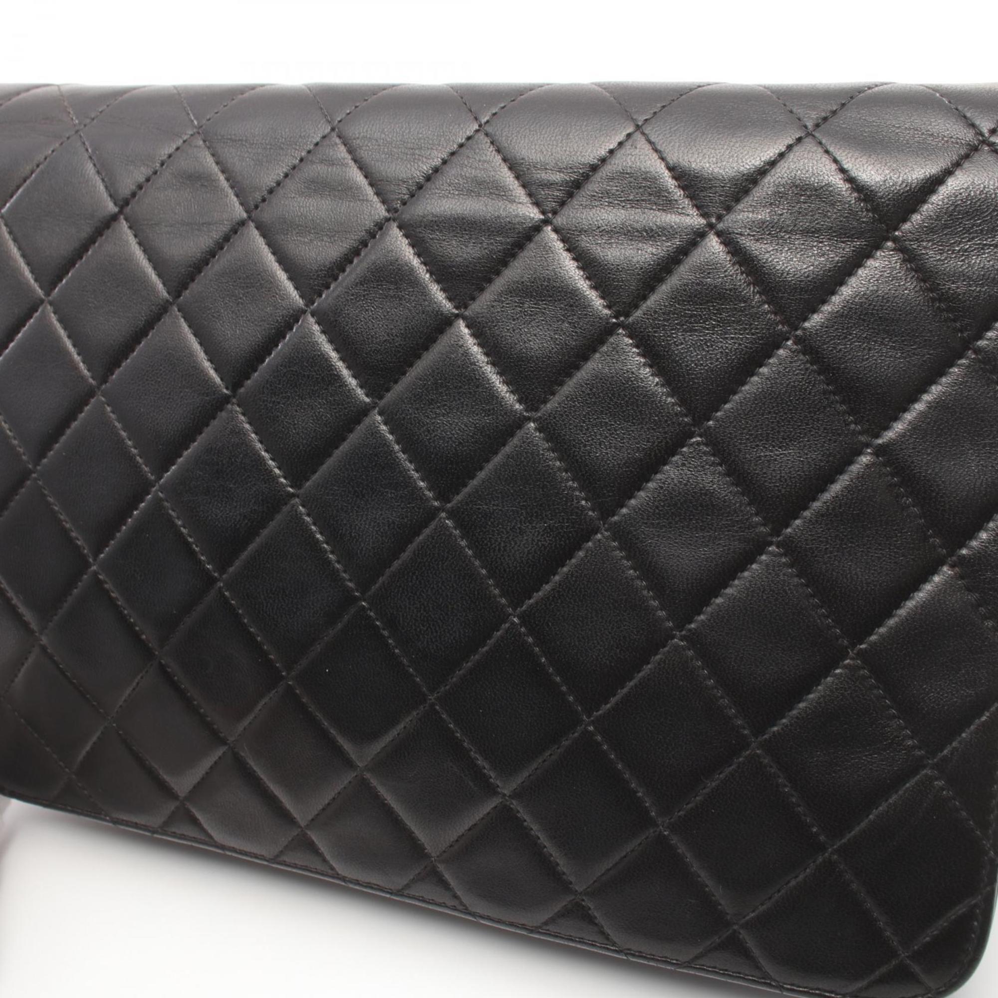 CHANEL Matelasse Shoulder Bag, Lambskin, Women's, Black