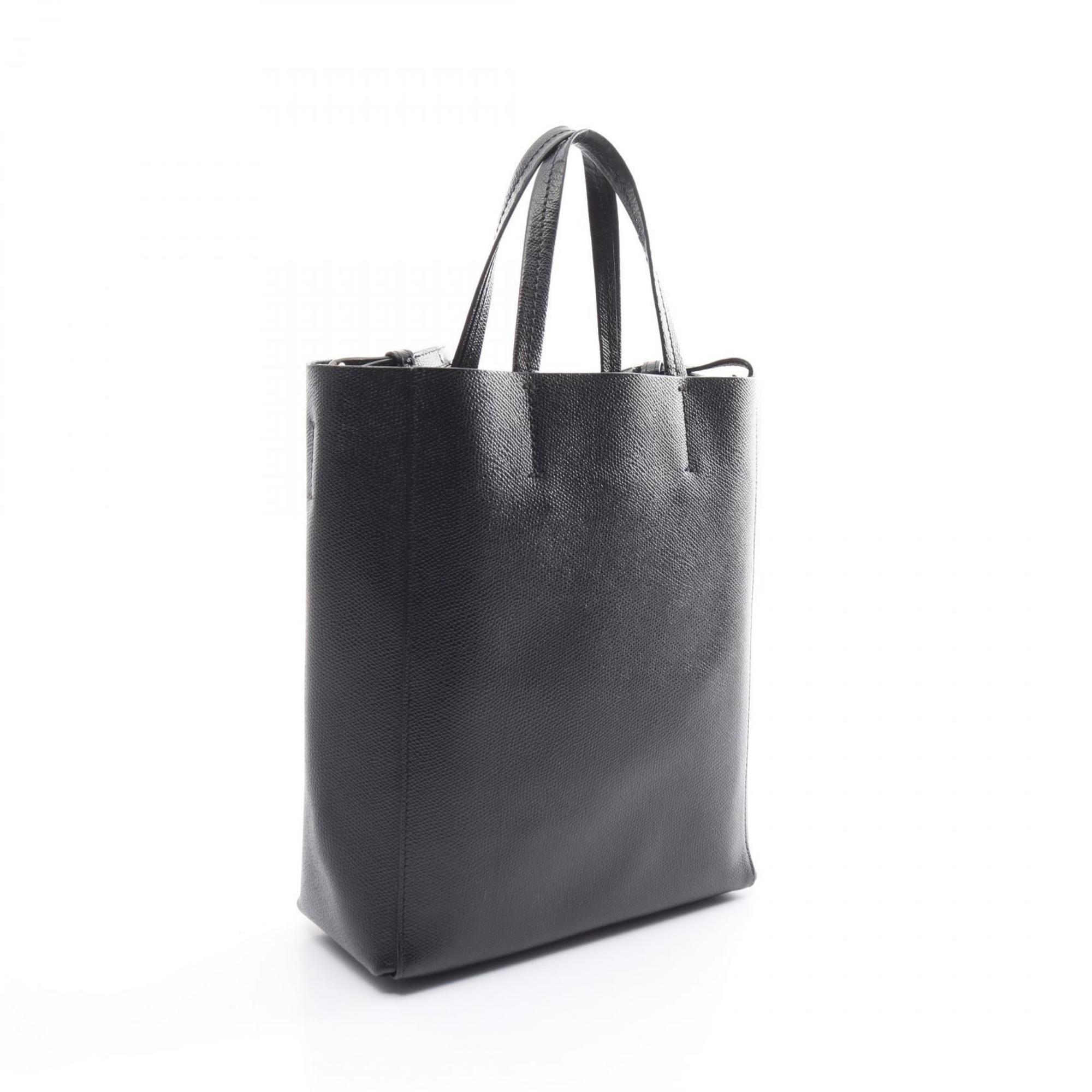 CELINE Vertical Small Cabas Tote Bag Leather Women's Black 176183