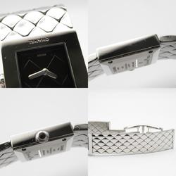 CHANEL Matelasse Watch Stainless Steel Ladies Black H0009