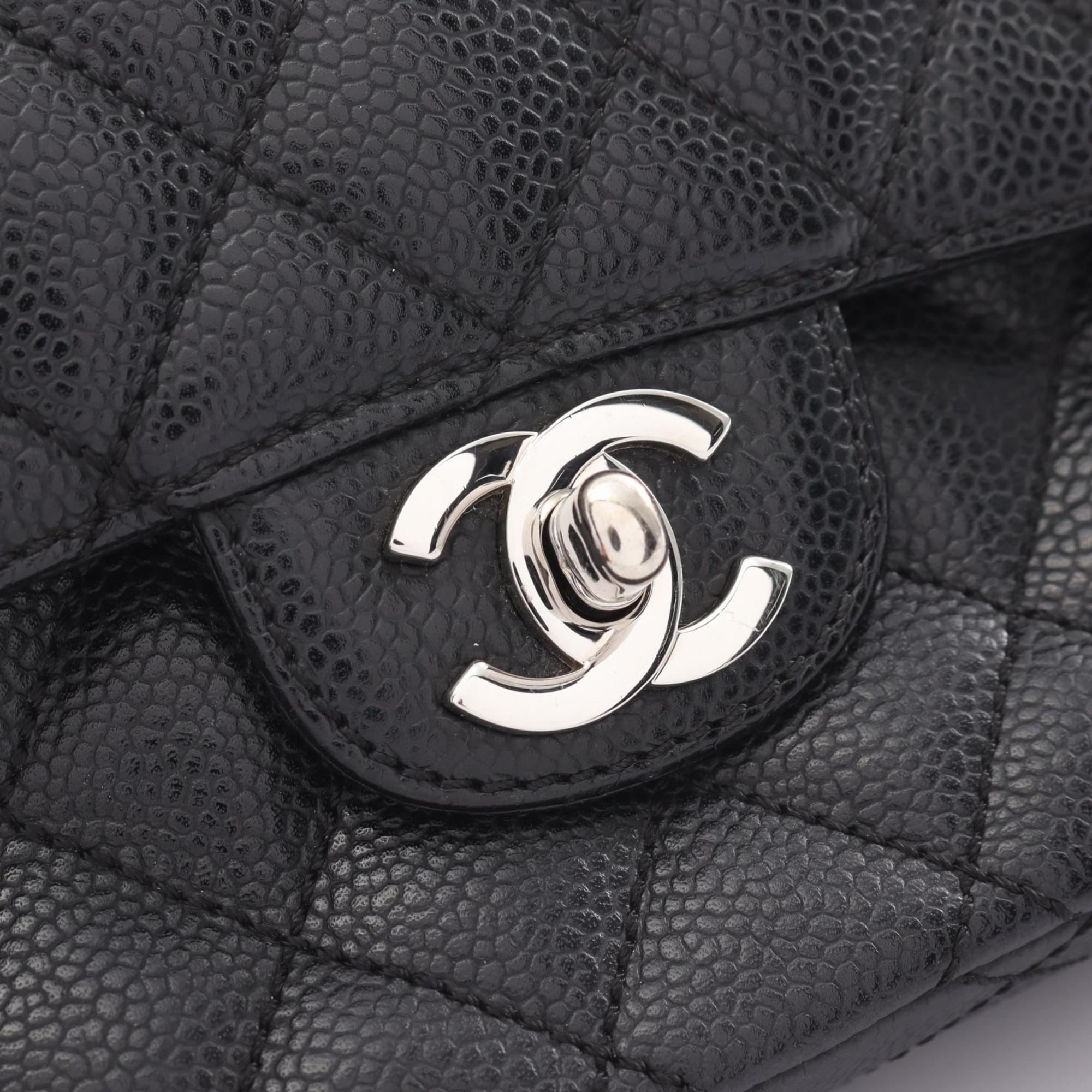 CHANEL Matelasse Shoulder Bag Caviar Skin (Grained Calfskin) Women's Black