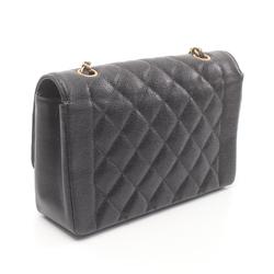 CHANEL Matelasse Diana Flap Shoulder Bag Caviar Skin (Grained Calf) Women's Black A01165