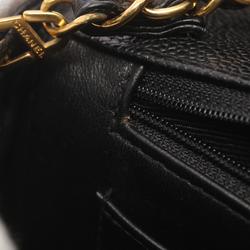 CHANEL Matelasse Diana Flap Shoulder Bag Caviar Skin (Grained Calf) Women's Black A01165