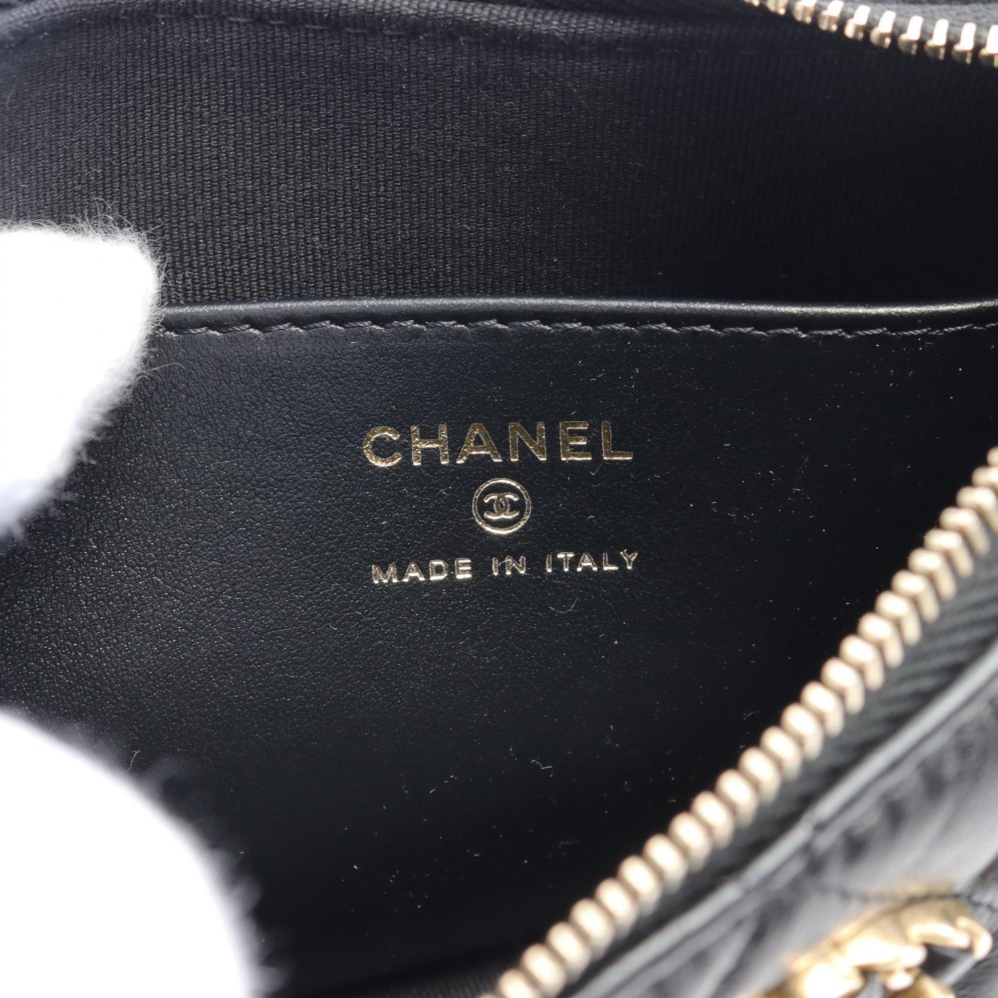 CHANEL 19 Disneuf Matelasse Hobo Bag Handbag Lambskin (Sheepskin) Women's Black AP3647