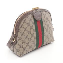 GUCCI Ophidia GG Supreme Shoulder Bag, Coated Canvas, Leather, Women's, Beige, Brown, Multicolor, 499621