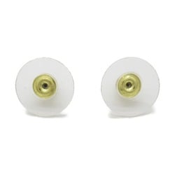 CHANEL Matelasse Earrings GP (Gold Plated) Plastic Women's Gold White B23C