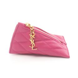 Saint Laurent Berlingo Wallet/Coin Case, Leather Wallet, Women's, Pink