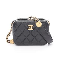 CHANEL Matelasse Shoulder Bag, Caviar Skin (Grained Calfskin), Women's, Black