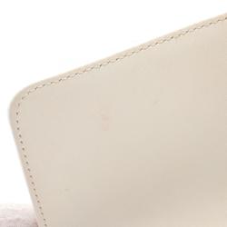 CHANEL Matelasse Faux Pearl Shoulder Bag Leather Women's White