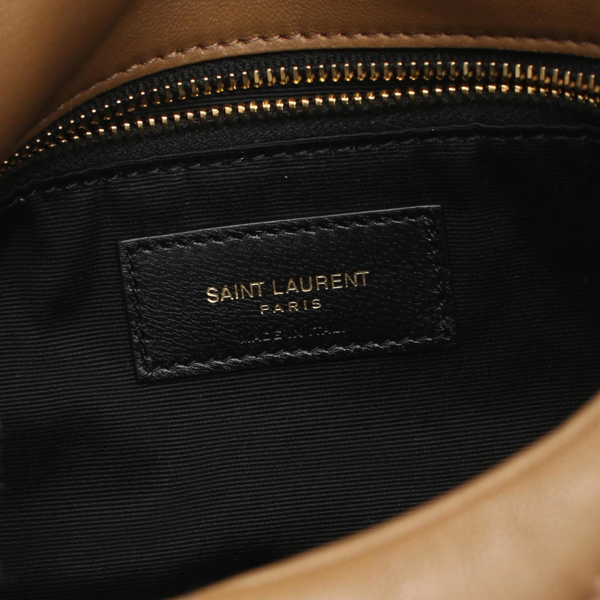 Saint Laurent SAINT LAURENT Puffer Toy Bag Shoulder Leather Women's Brown 7593371EL072760