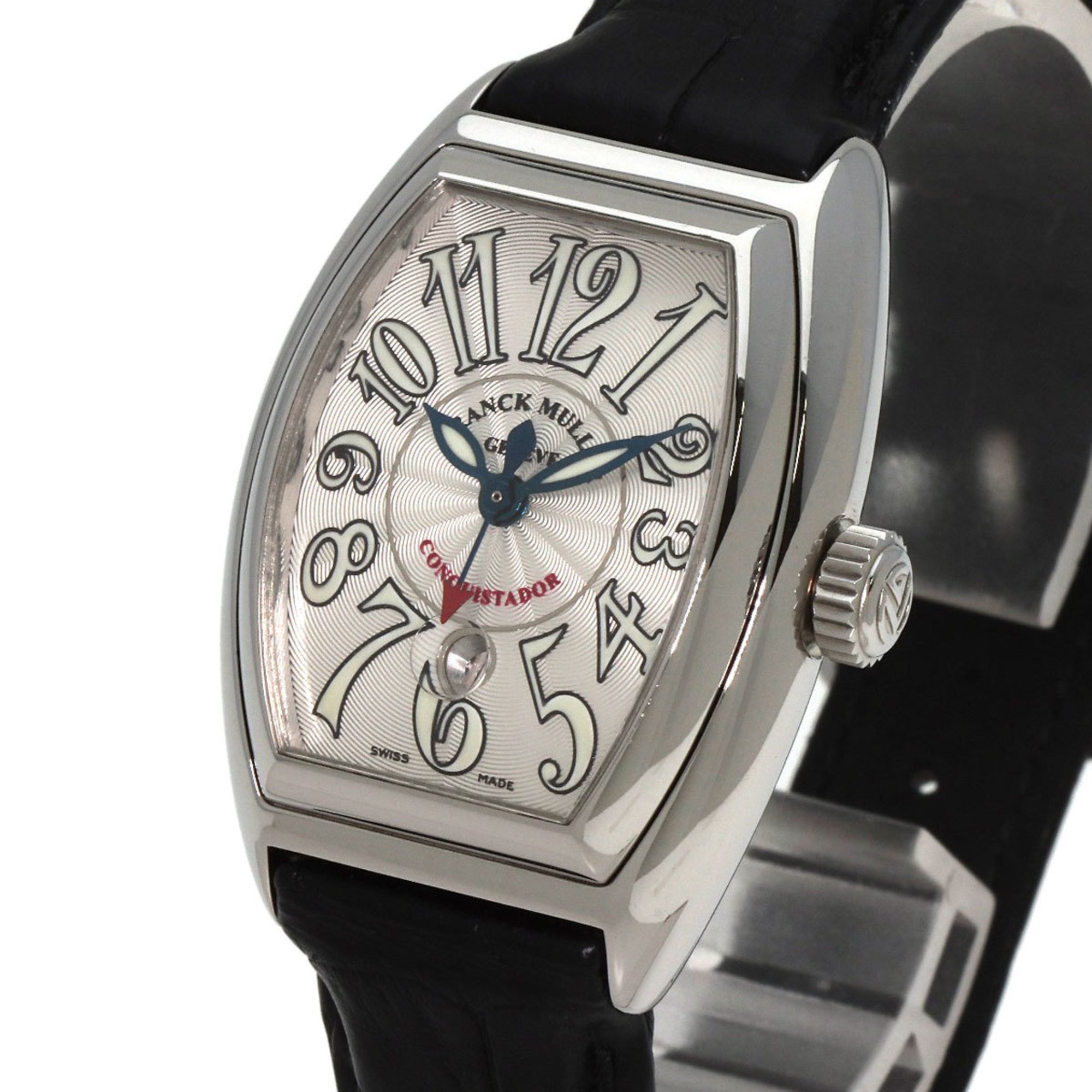 Franck Muller 8002LSC Conquistador Watch Stainless Steel Leather Ladies FRANCK MULLER