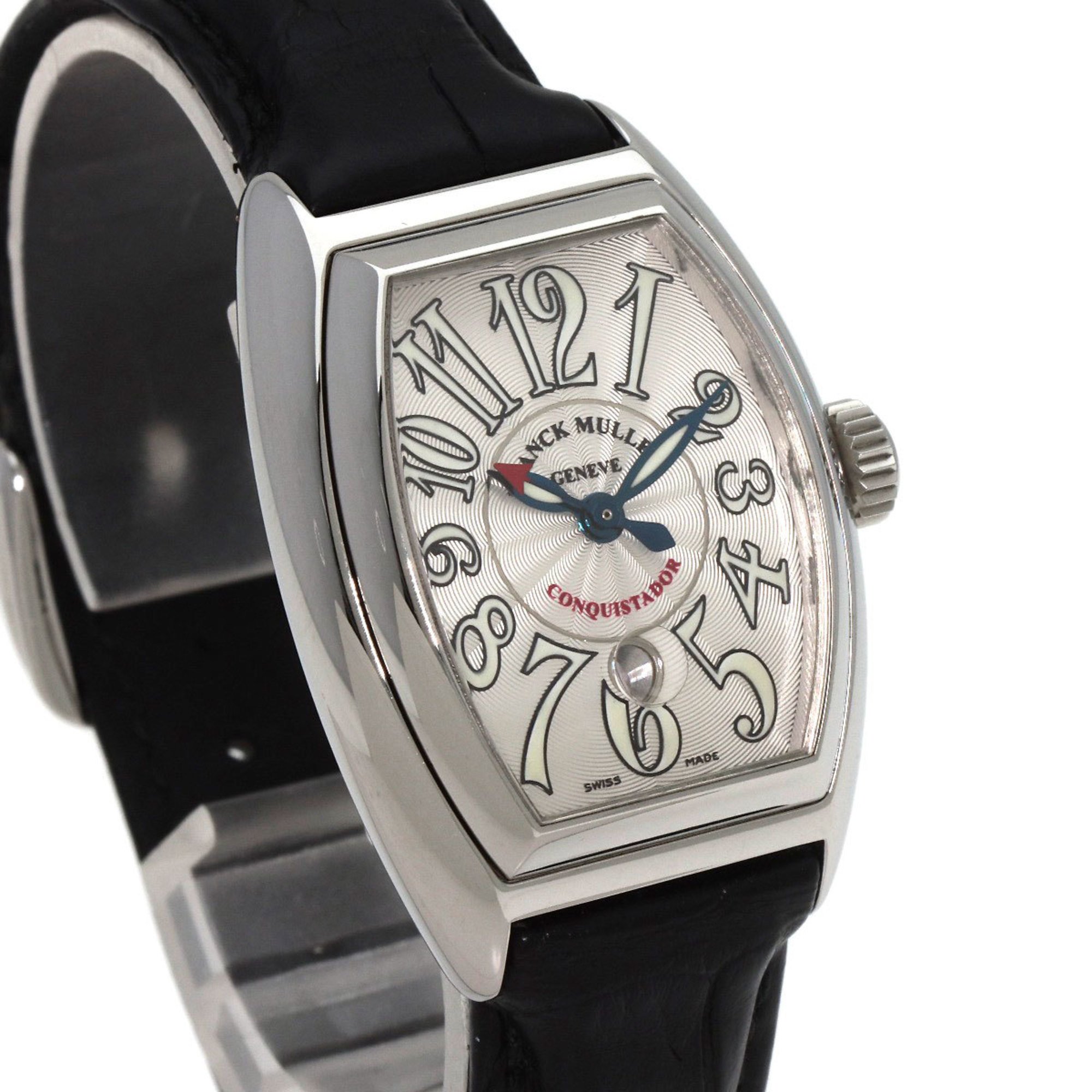 Franck Muller 8002LSC Conquistador Watch Stainless Steel Leather Ladies FRANCK MULLER