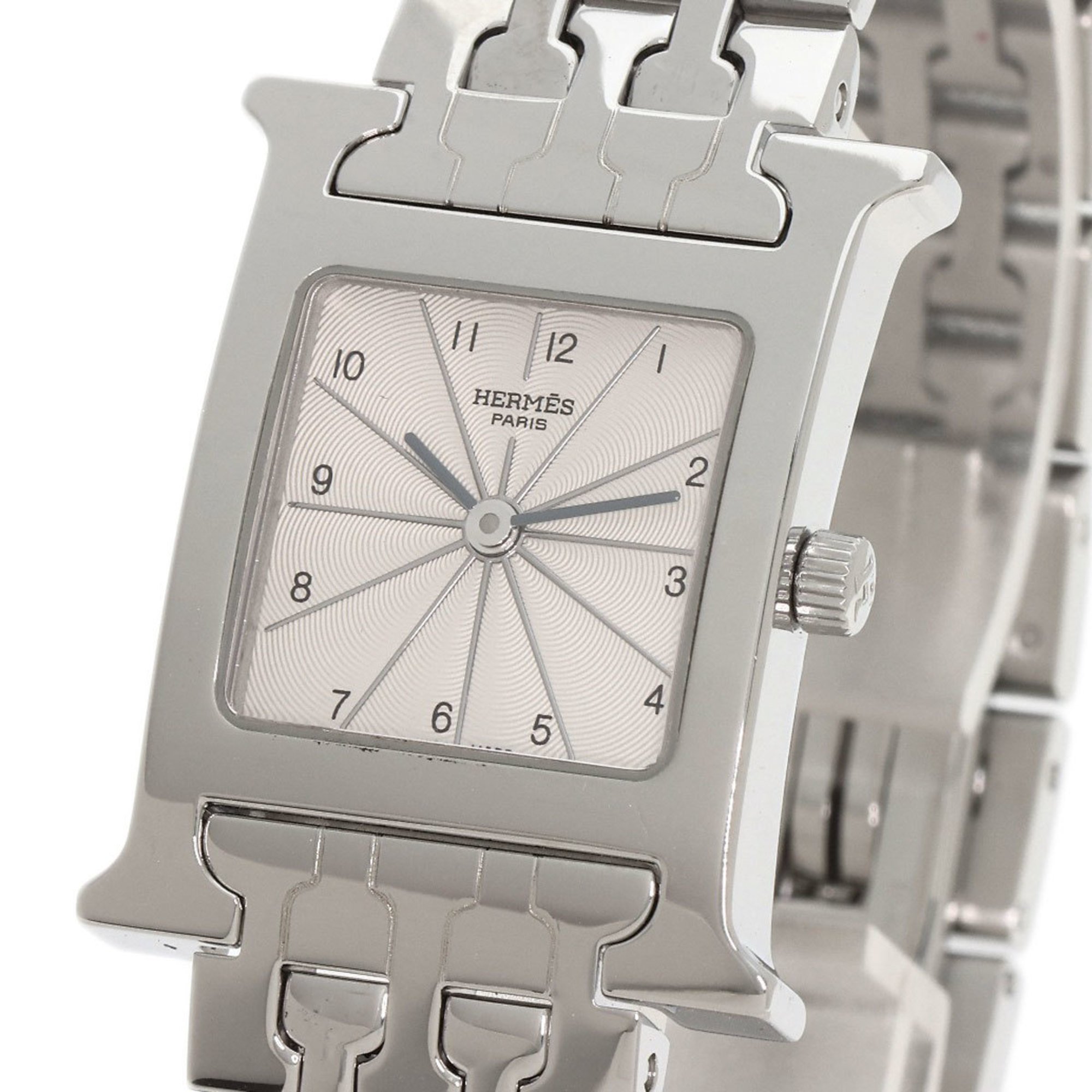 Hermes HH1.210 H Watch Stainless Steel SS Ladies HERMES