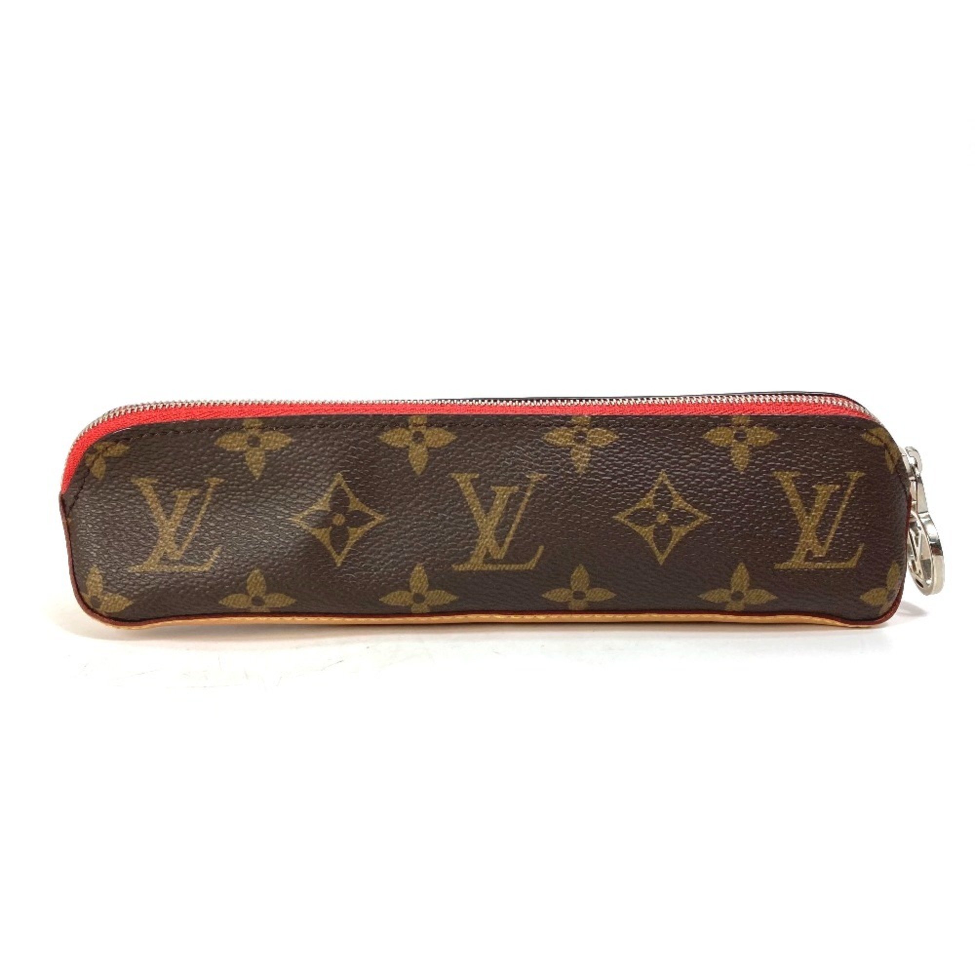 LOUIS VUITTON GI0009 Monogram Truth Elisabeth Pencil Case Stationery Pen Canvas Women's Red