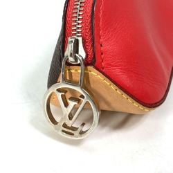 LOUIS VUITTON GI0009 Monogram Truth Elisabeth Pencil Case Stationery Pen Canvas Women's Red