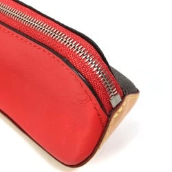 LOUIS VUITTON GI0009 Monogram Truth Elisabeth Pencil Case Stationery Pen Canvas Women's Red