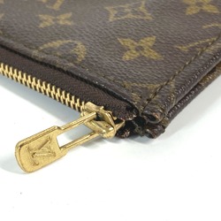 LOUIS VUITTON M53456 Monogram Poche Document L-shaped Pouch Case Clutch Bag Canvas Men's Brown