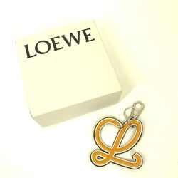 LOEWE L Bag Charm Keychain Leather Women's Orange