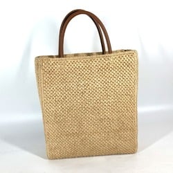 LOEWE Standard Bag Shoulder Tote Raffia Women's Beige x Brown E-240710-7