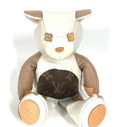 LOUIS VUITTON GI0142 Monogram Dudurui Doll Teddy Bear Stuffed Animal Leather Women's Brown