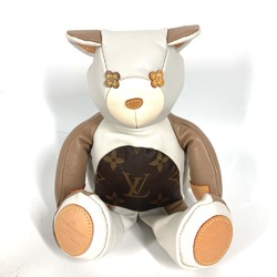 LOUIS VUITTON GI0142 Monogram Dudurui Doll Teddy Bear Stuffed Animal Leather Women's Brown