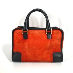 LOEWE Amazona 28 Tote Bag, Handbag, Leather, Suede, Women's, Red, OT-240704-29