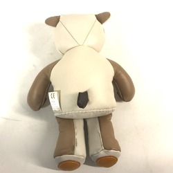 LOUIS VUITTON GI0142 Monogram Dudurui Bear Doll Stuffed Animal Leather Women's White