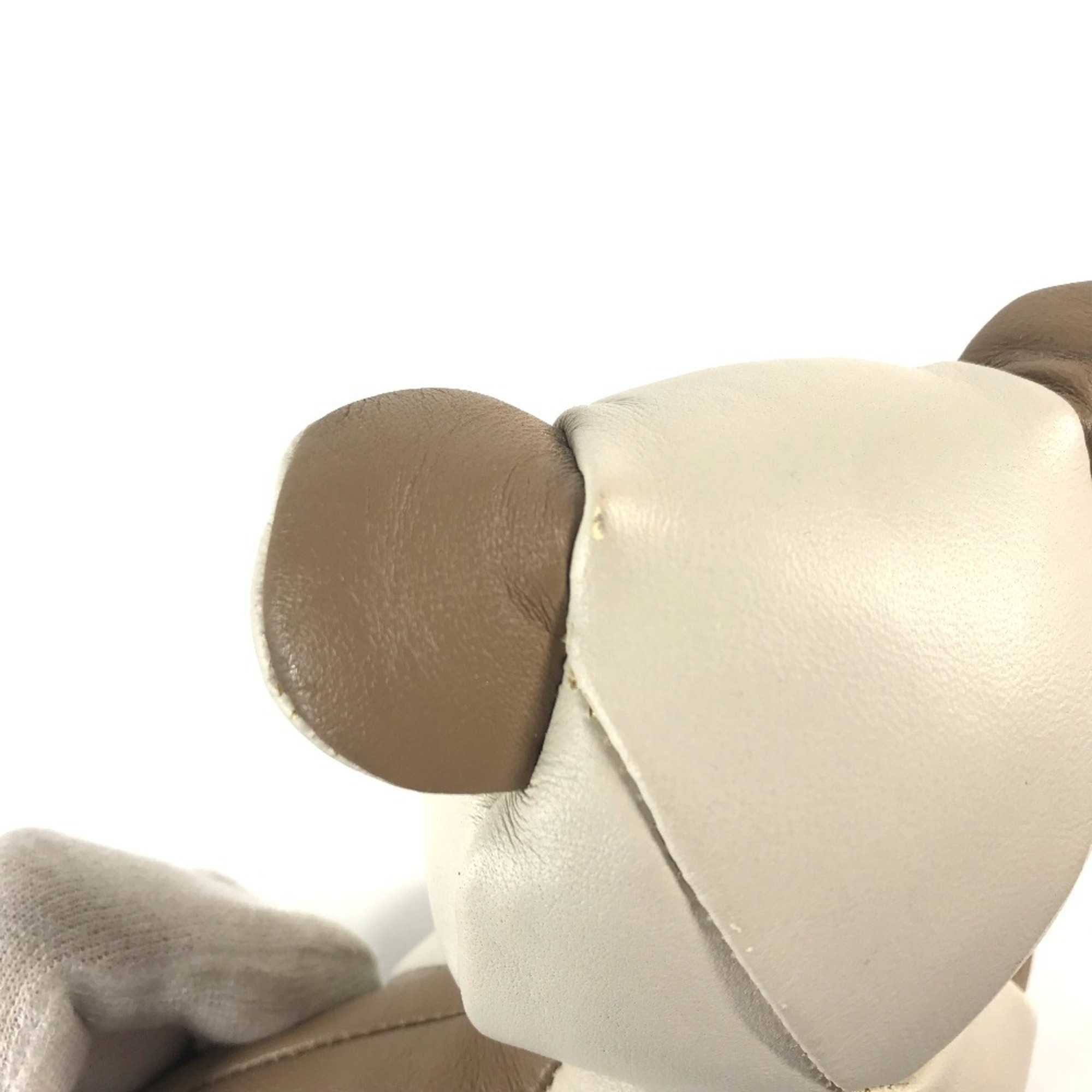 LOUIS VUITTON GI0142 Monogram Dudurui Bear Doll Stuffed Animal Leather Women's White