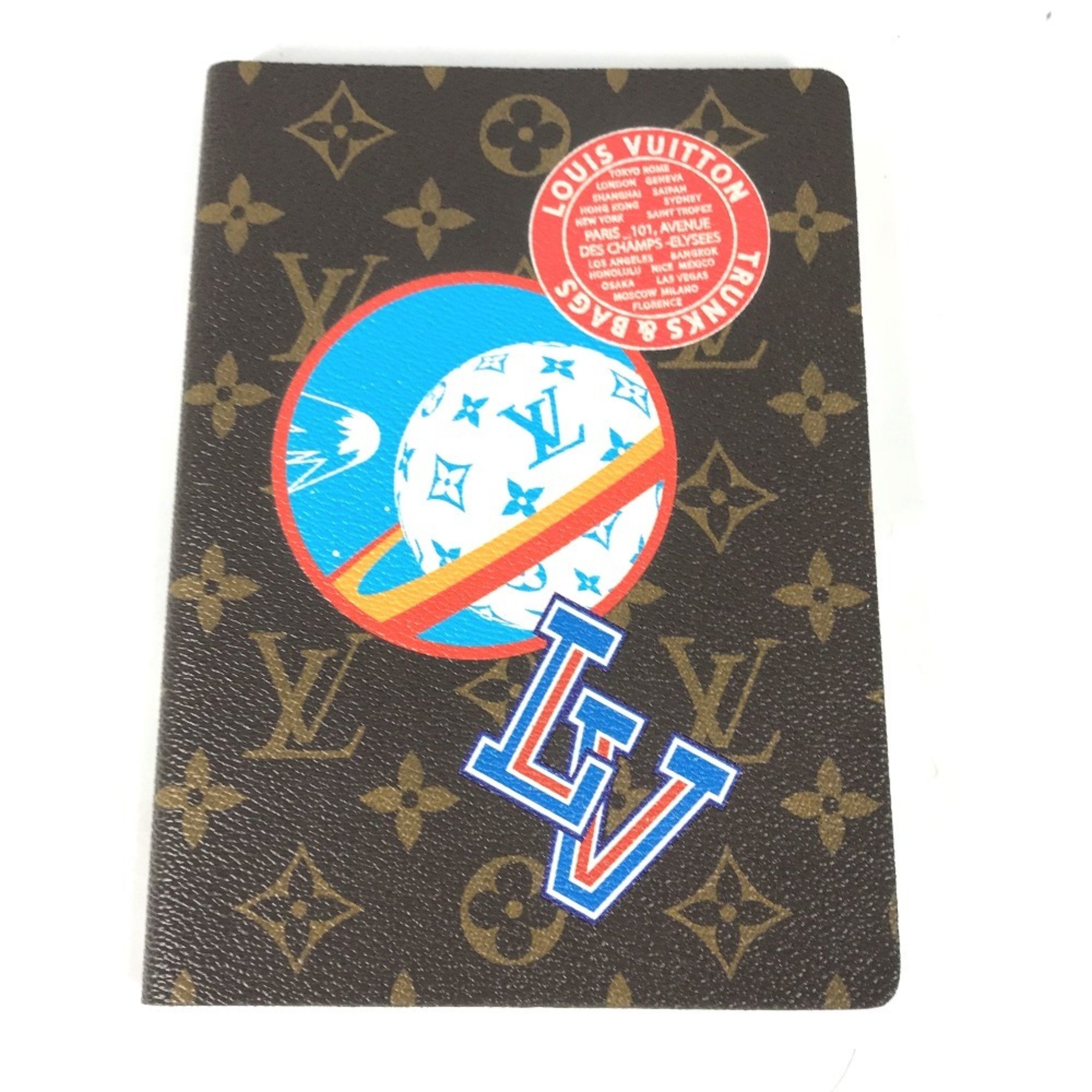 LOUIS VUITTON GI0208 Monogram Cahier Clemence Notebook Stationery Memo Pad Canvas Women's Brown