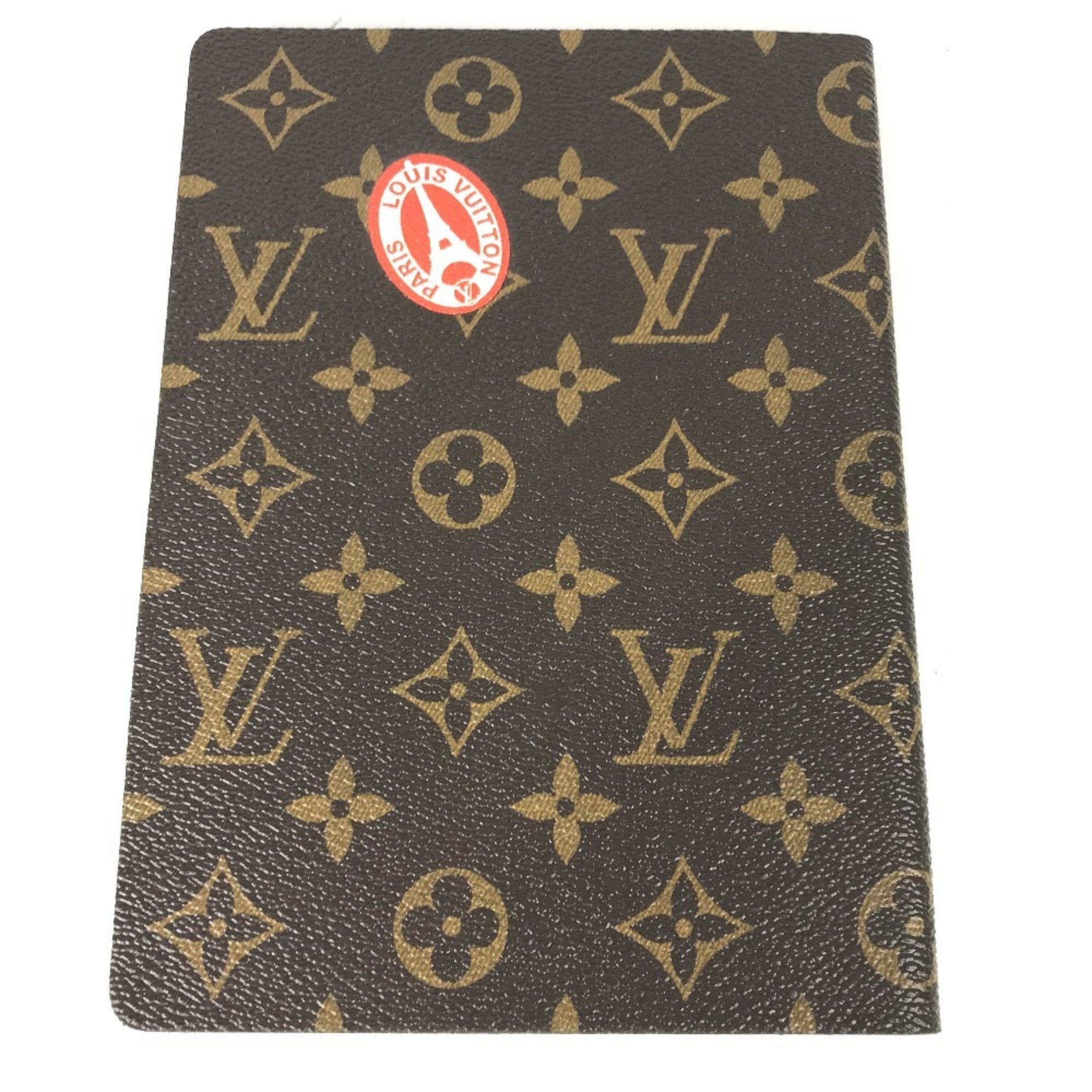 LOUIS VUITTON GI0208 Monogram Cahier Clemence Notebook Stationery Memo Pad Canvas Women's Brown