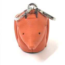 LOEWE Animal Collection Mouse Pochette Pouch Wallet/Coin Case Coin Purse Charm Leather Women's Orange x Black E-240517-21